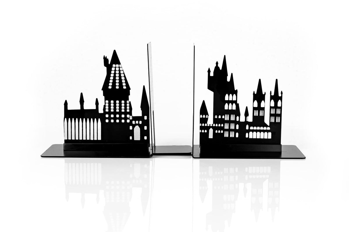 Harry Potter Hogwarts Castle Metal Bookends | Glow In The Dark Castle Design