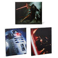 Star Wars 23.9"x19.9" Illuminated Canvas Wall Art, Set of 3