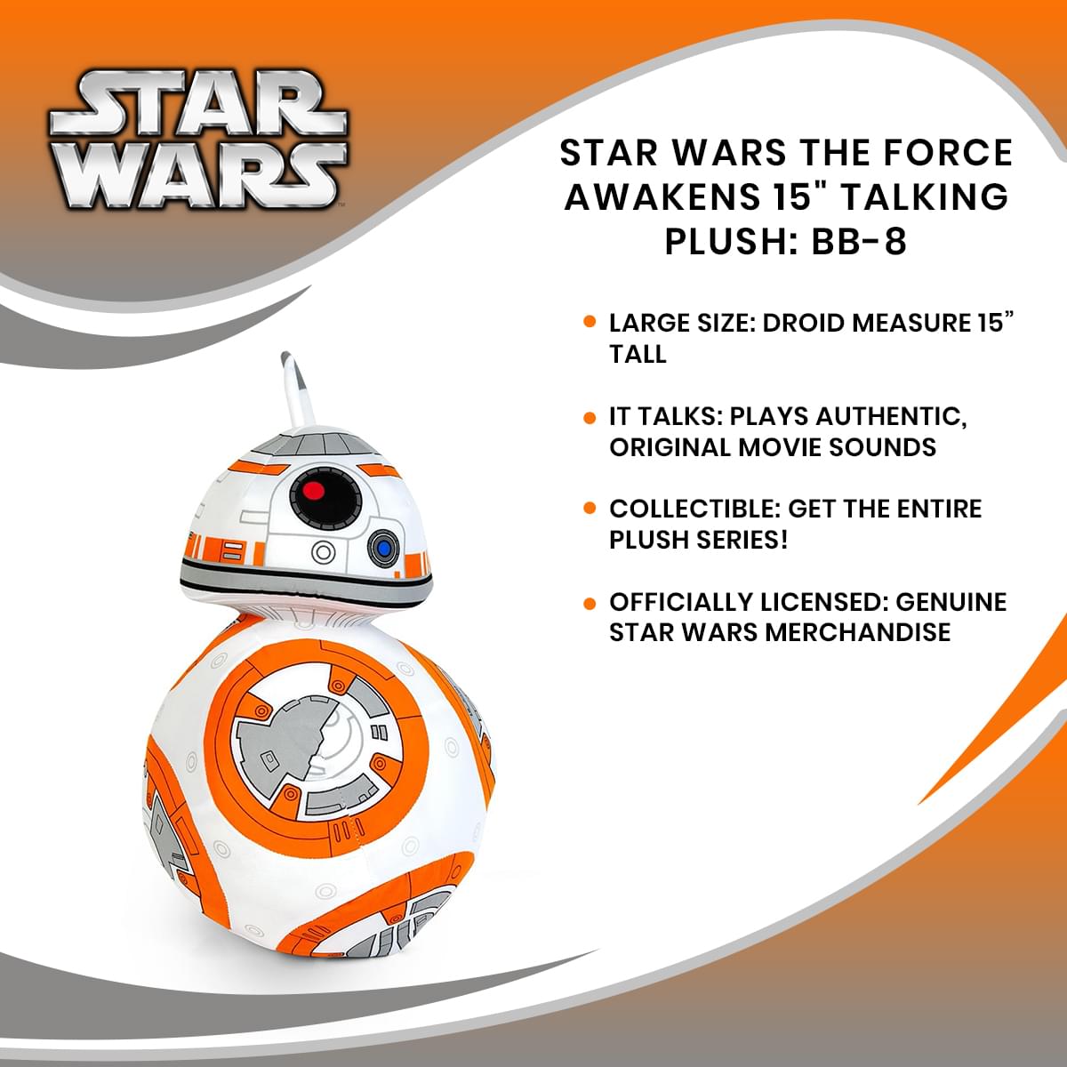 Star Wars The Force Awakens 15" Talking Plush: BB-8