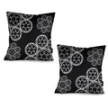 Star Wars Black Throw Pillow | White Imperial Logo | 20 x 20 Inches | Set of 2