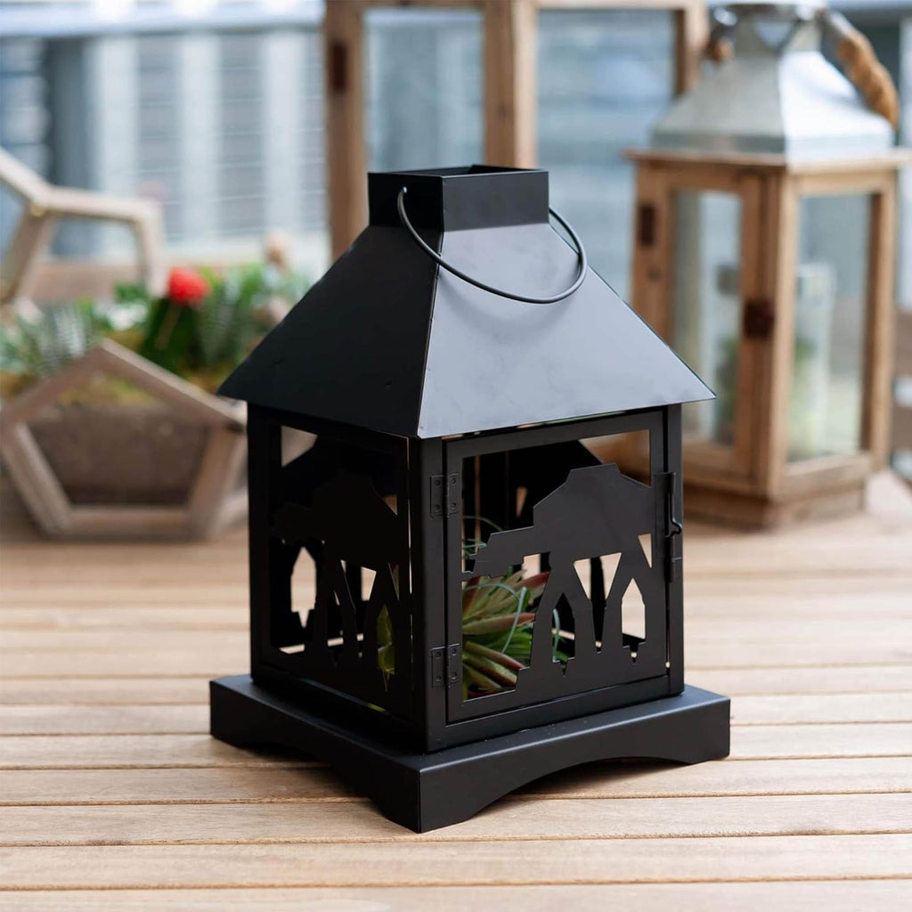 Star Wars Black Stamped Lantern | Imperial AT-AT | 12 Inches | Set of 2