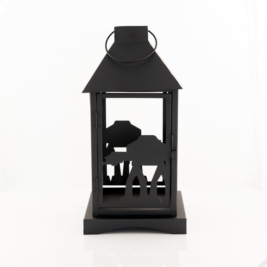 Star Wars Black Stamped Lantern | Imperial AT-AT Walker | 14 Inches Tall