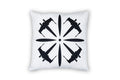 Star Wars White Throw Pillow | Black X-Wing Fighter Design | 18 x 18 Inches