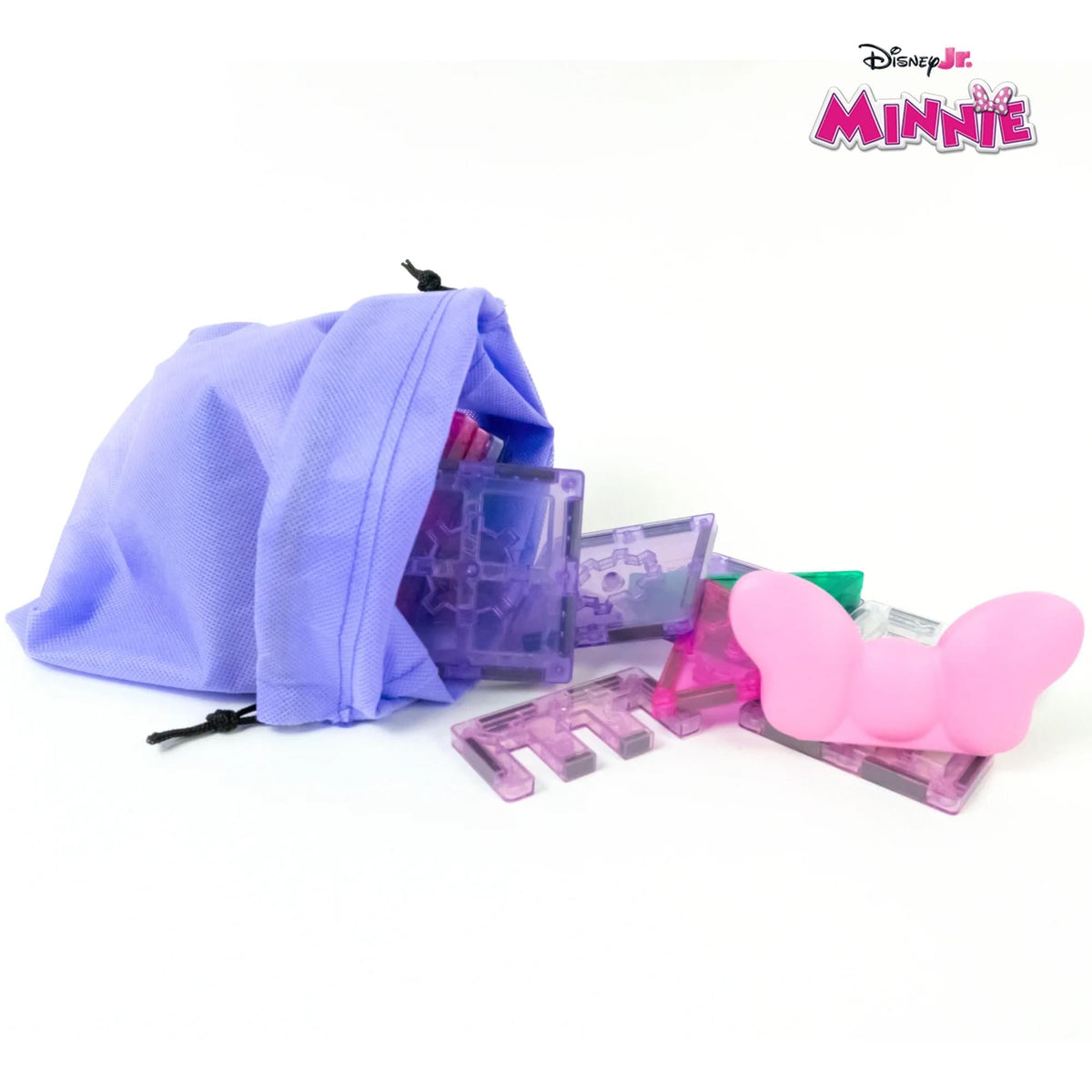 Disney Junior Minnie Mouse 29-Piece Magnetic Tile Travel Set