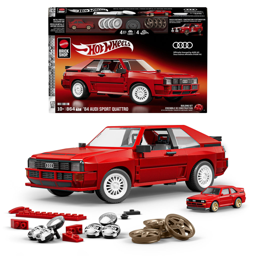 Mattel Brick Shop Hot Wheels '84 Audi Sport quattro Building Set