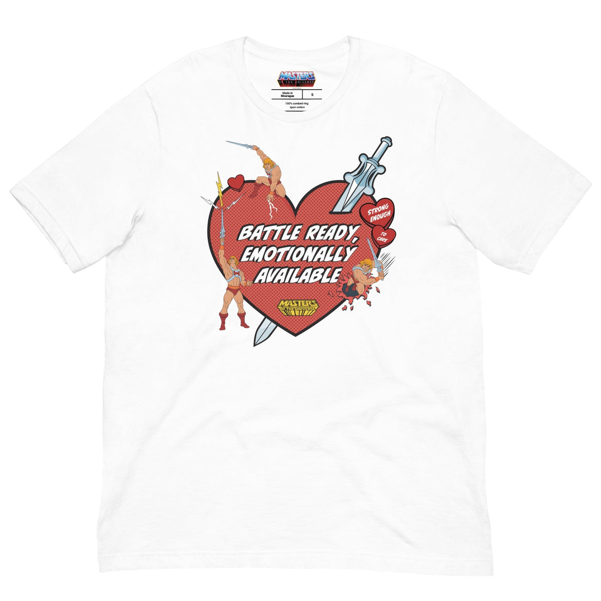 Masters of the Universe He-Man Battle Ready White T-shirt